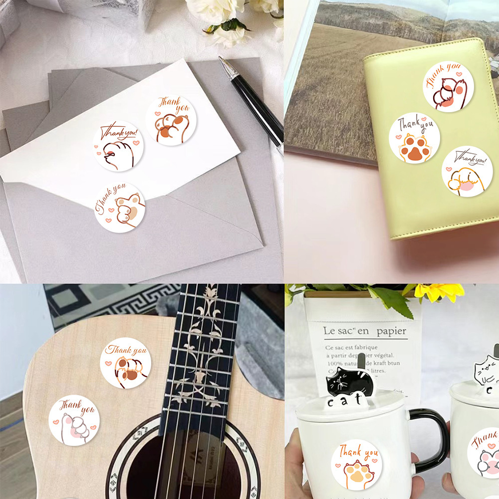 JCAC 500pcs/roll Cute Cartoon  - Sticker Label Roll 评论和价格
